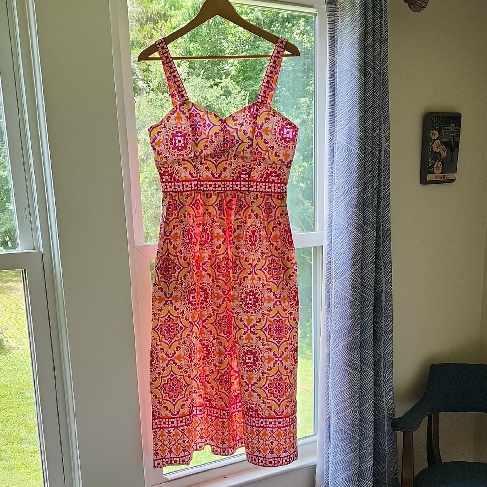 Vibrant Pink and Orange Sundress